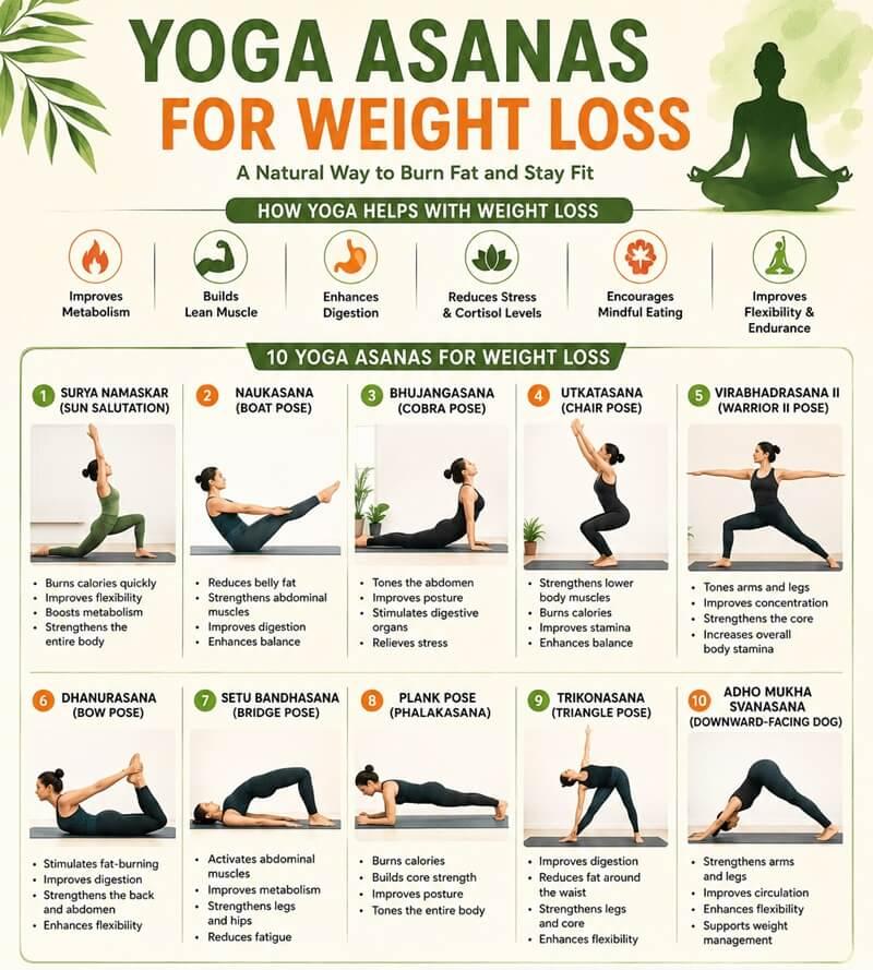 Yoga Asanas Poses for Weight Loss: A Natural Way to Burn Fat and Stay Fit